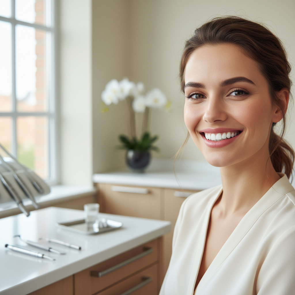 Pessoa sorrindo com facetas de porcelana em Mogi das Cruzes demonstrando resultado estético de um sorriso dos sonhos.